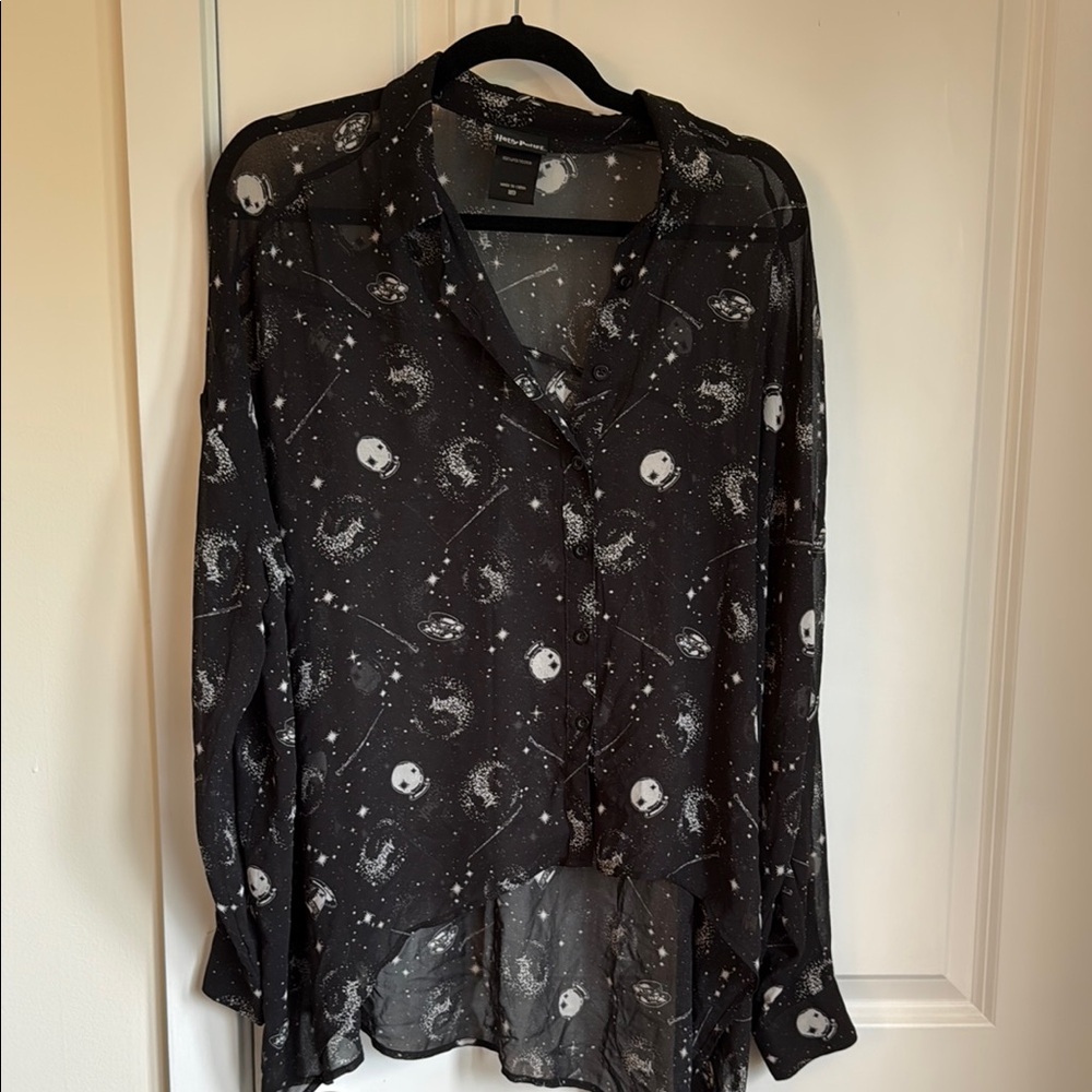 Harry Potter Divination Girls Oversized Long-Sleeve Woven Top